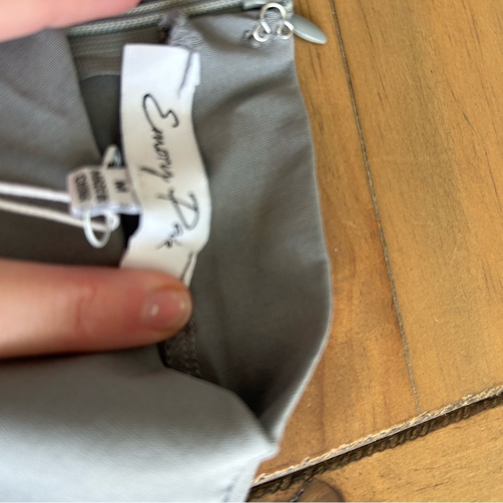 Emory Park Asymmetrical Gray Dress - Picture 2 of 3